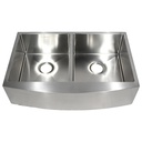 Royal Homes Double Bowl Apron Kitchen Sink 32.9 x 22 x 8.9 In.