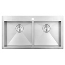 Royal Homes Topmount Double Bowl Kitchen Sink Combo 32.8 x 22 x 8.9 In.P