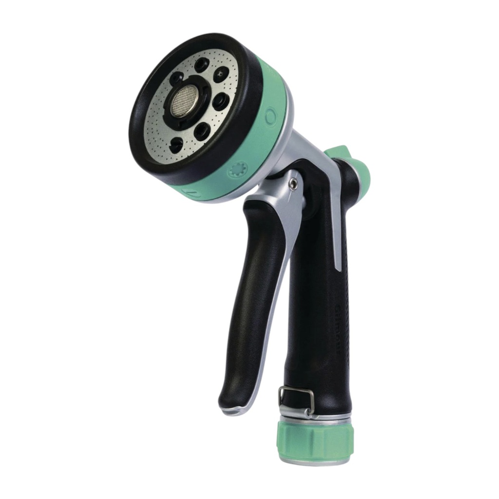 Gilmour Stainless Steel Eight-Pattern Nozzle, Black/Green