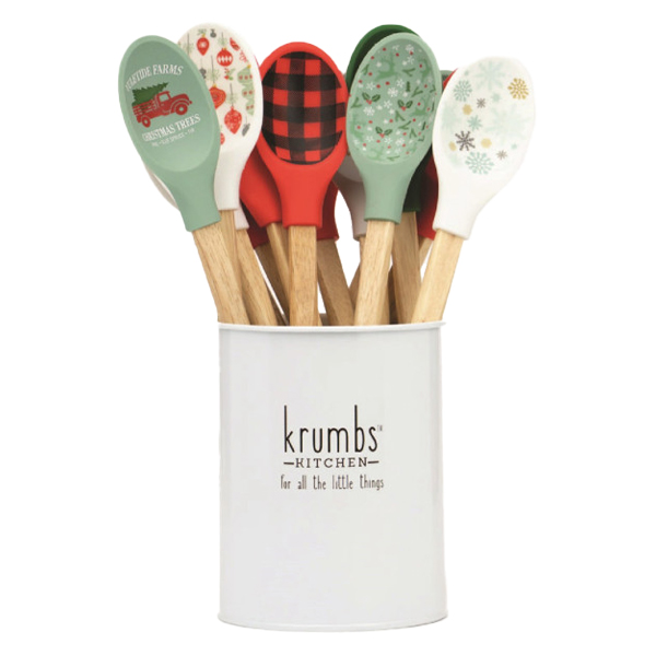 ^Krumbs Kitchen Holiday Farmhouse Silicone Mixing Spoon