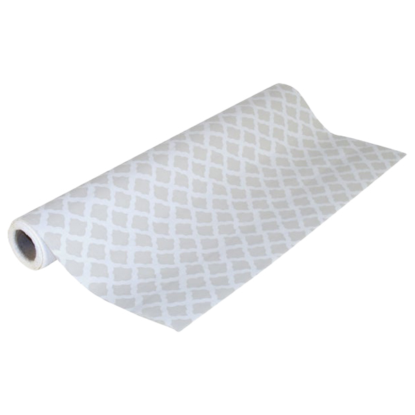 Con-Tact Grip Print Non-Adhesive Shelf Liner 18 In x 4 Ft Talisman Pale Gray