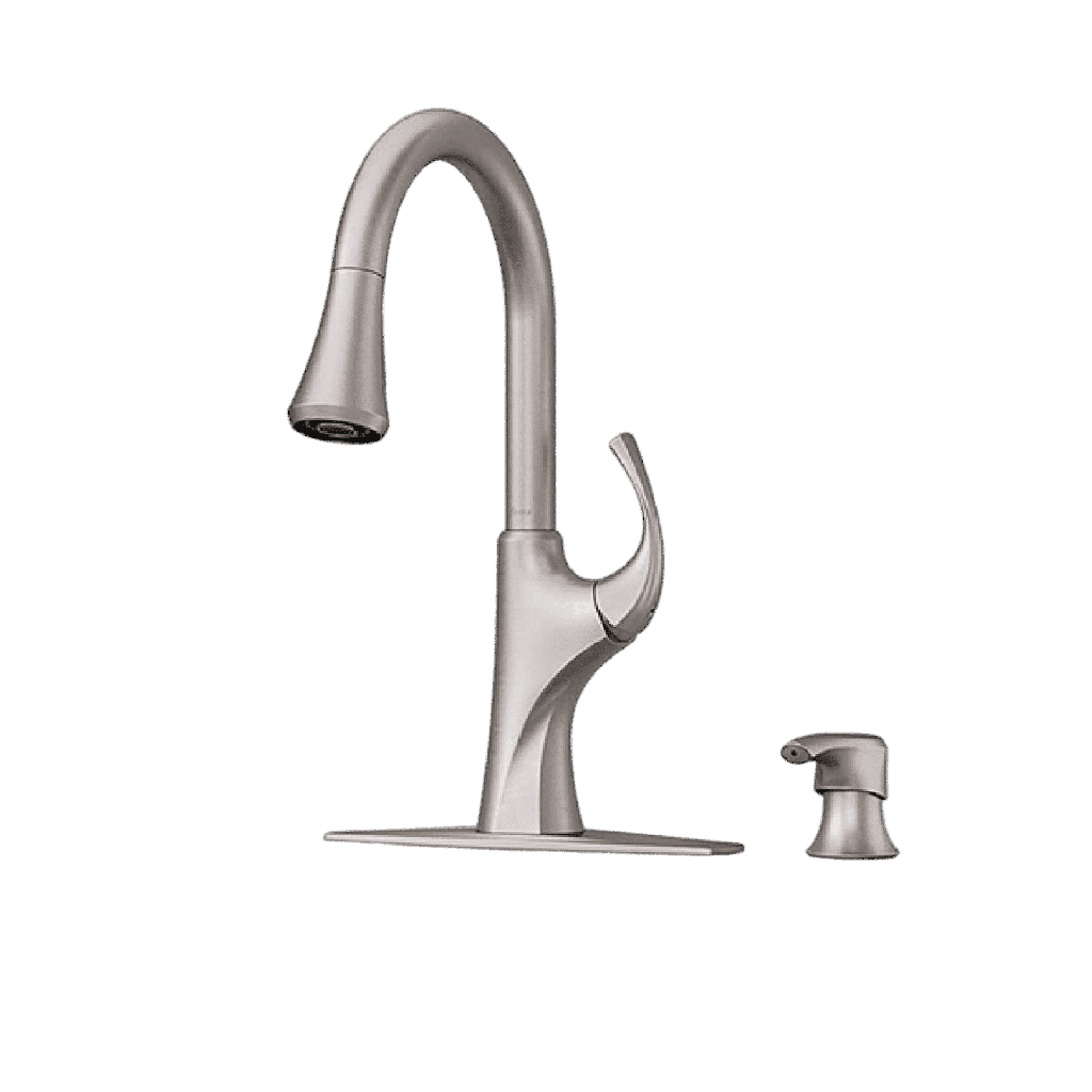 Pfister Ladera 1-Handle Pull-Down Kitchen Faucet With Soap Dispenser, Spot Defense Stainless Steel