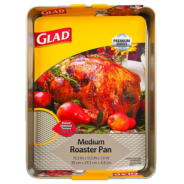 ****Glad Premium Roasting Pan 15 x 11.1 In., Gold