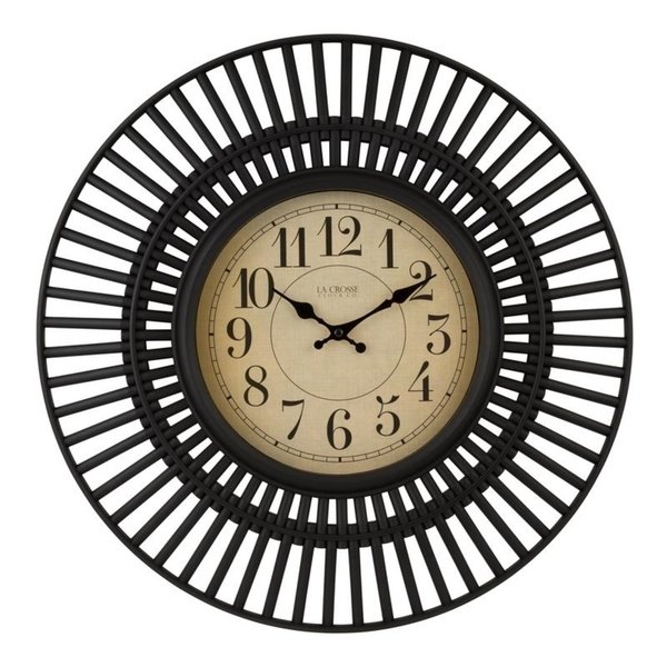****La Crosse Covington Quartz Analog Wall Clock 20 In. Black