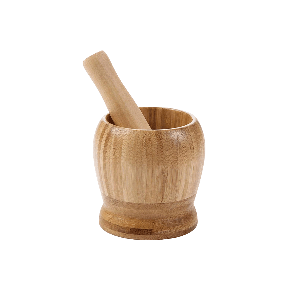 Baker's Secret Bamboo Mortar and Pestle Set 4.5 In. (11.5x10.8cm)
