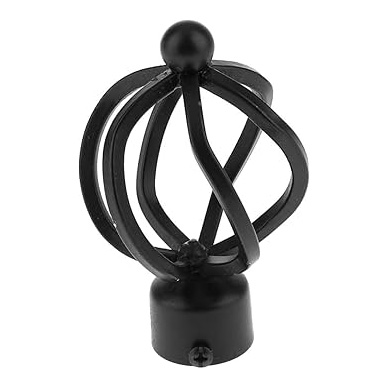 Classy Homes Curtain Rod 28-48 In., Black - Painted