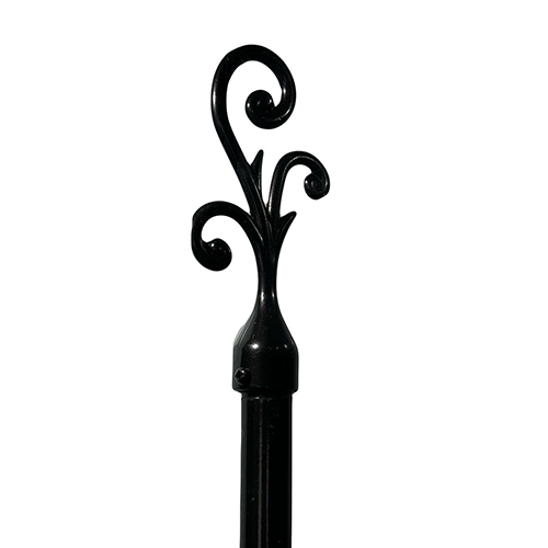 Classy Homes Curtain Rod 28-48 In., Black - Painted