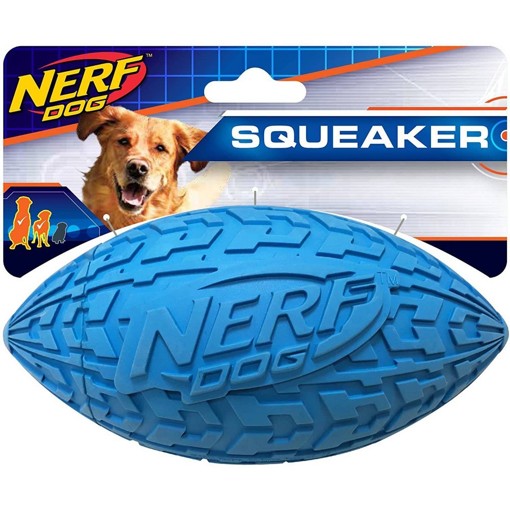 Nerf Dog Rubber Tire Squeak Football 6 In.