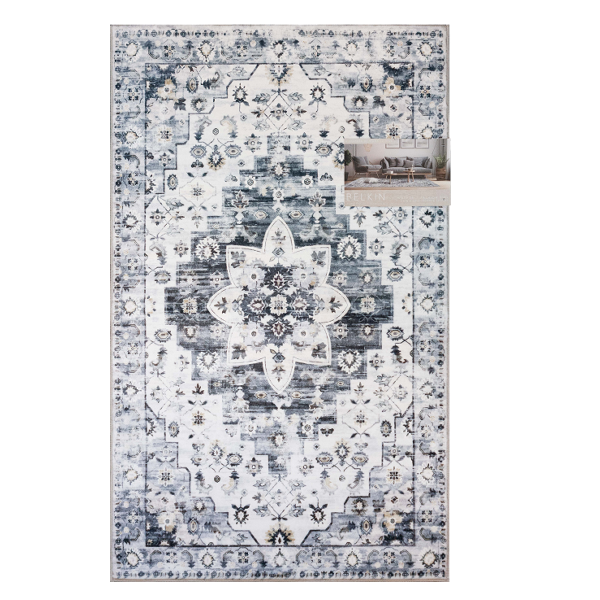 Washable Rug 26 x 42 In., Multi-colour