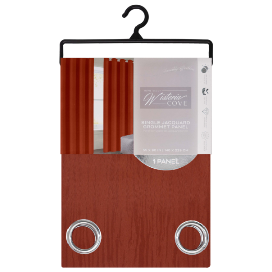 Renta Grommet Window Curtain Panel 55 x 90 In. Umber