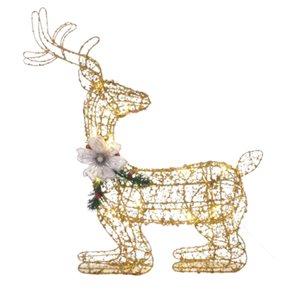 Miro Christmas Elk with Lights 52x52x12cm