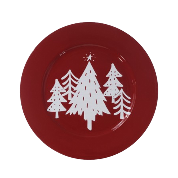 Miro Christmas Charger 33x33x1.8cm, Red