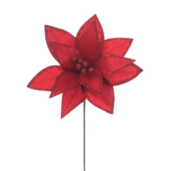 Miro Christmas Poinsettia 12P 40cm, Red