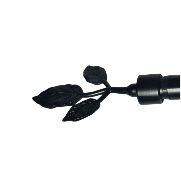 Classy Homes Curtain Rod 48-84 in Single Black 16/19