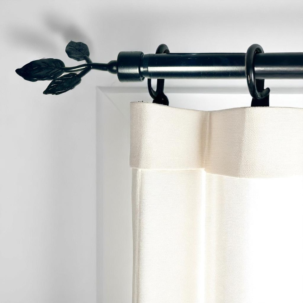 Classy Homes Curtain Rod 28-48 in Double Black 16/19