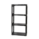 Strata 4-Tier Shelving Unit Heavy-Duty, Black