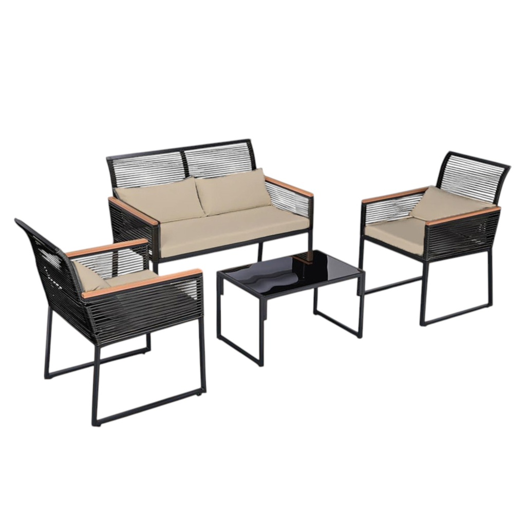 Ideal Furniture Patio Set, Natural