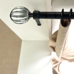 [HHHD-CTRD-01091 (RH010-48BN) CHCR30010] Classy Homes Curtain Rod 28-48 in Single Black Nickel 16/19