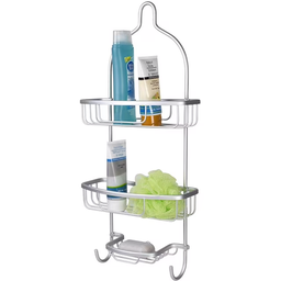 [SC41136] Home Basics Shower Caddy Aluminum, Silver