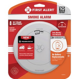 [1046731 / 8495046] First Alert 10-Year Battery Photoelectric Smoke Alarm with Slim Profile