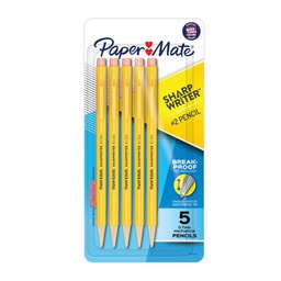 [2200939] Paper Mate Sharp Writer Mechanical Pencils 0.7, Yellow - Pack of 5