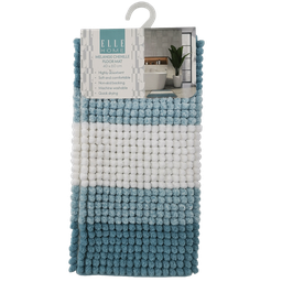 [EB2024061318] Elle Home Microfiber Bath Mat, Blue