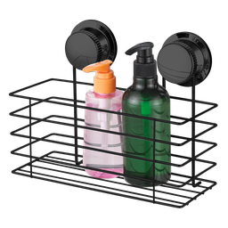 [RHSCWSS31690] Royal Homes Shower Caddy With Super Suction, Black