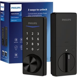 [DDL240X-15HB-MB] Philips Bluetooth Touchscreen Electronic Deadbolt, Matte Black