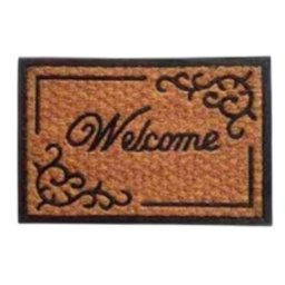 [HHHD-FLMT-01097 /RH3342] Classy Homes Coco Rubber Non-Brushed Panama Mat 18 x 30 In., 8mm Thick