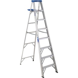 [368] ****Werner 8 Ft. Aluminum Step Ladder with 250 Lb. Load Capacity Type I Ladder Rating