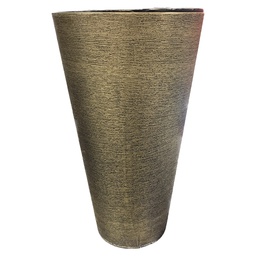 [RH9953G/ZY-132 / HHGD-FWPT-01062] Royal Homes Flowerpot with Saucer, Gold/ Silver/ Copper