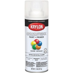 [K05562007] Krylon ColorMaxx 11 Oz. Satin Paint + Primer Spray Paint, Crystal Clear