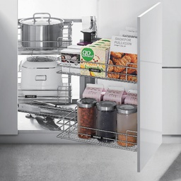 [101006 / RHAK101006 -2 / RHMC14393] Royal Homes Magic Corner Right-Opening Kitchen Organizer, 860x510x(620-750) m