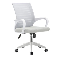[4618] Royal Office Chair Mesh Back White