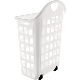 [LN0435] United Solutions Rolling Hamper 2 Bushel, White