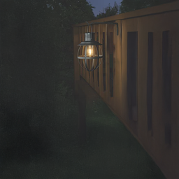 [BL840] ****Xodus Outdoor Metal Hanging LED Lantern, Battery-Powered w/Automatic Timer, Black