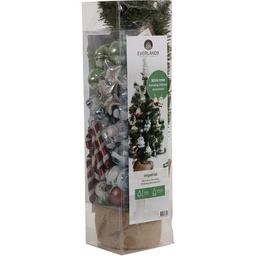 [9683332] Everlands Imperial 2.5 Ft. Mini Christmas Tree with Multi Colored Ornaments