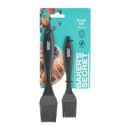 [BS40124] Baker's Secret 2pc Silicone Brush Set 6.7 In. &amp; 7.8 In. (17cm/20cm)