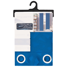 [WPSG47533HBT] Trilia Grommet Window Curtain Panel with Tie Back 55 x 90 In. Royal Blue