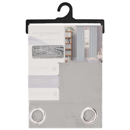 [WPSG47538HBT] Vineland Grommet Window Curtain Panel with Tie Back 55 x 90 In. Light Grey