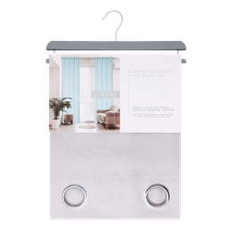 [WPSG47564HAT] Vineburg Grommet Window Curtain Panel with Tie Back 55 x 90 In. Silver