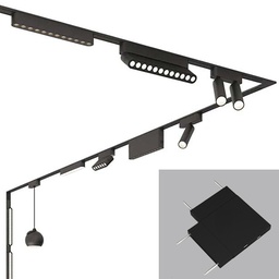 [ROCA-61-HCOR-BK] Roca Horizontal Corner Connector for Mini Magnetic Track, Black