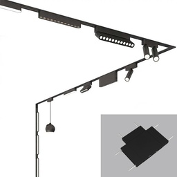 [ROCA-61-TCOR-BK] Roca T-Type Connector for Mini Magnetic Track, Black