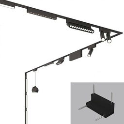 [ROCA-61-VCOR-BK] Roca Vertical Corner Inter-Connector for Mini Magnetic Track, Black