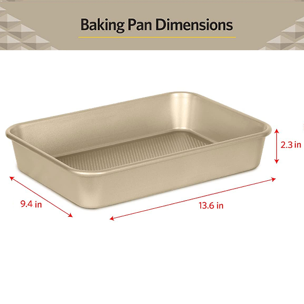 Glad Premium Roasting Pan 13.6x9.4x2.4in, Gold