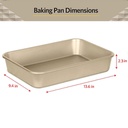 Glad Premium Roasting Pan 13.6x9.4x2.4in, Gold