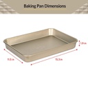 Glad Premium Roasting Pan 15.3x11.5x1.9in, Gold