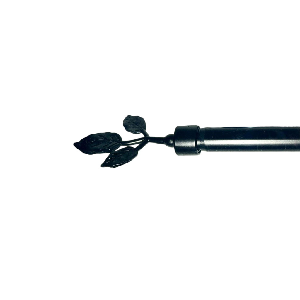 Classy Homes Curtain Rod 28-48 in Single Black 16/19