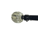 Classy Homes Curtain Rod 28-48 in Double Black Nickel 16/19