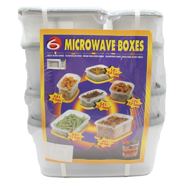 Duramade Plastic Food Storage Containers, 6pc Set